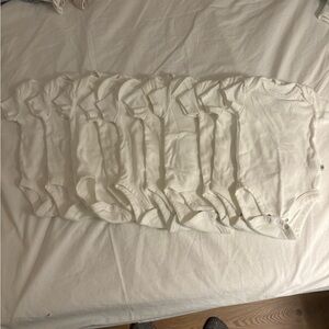 Honest baby set of 10 white onesies- newborn